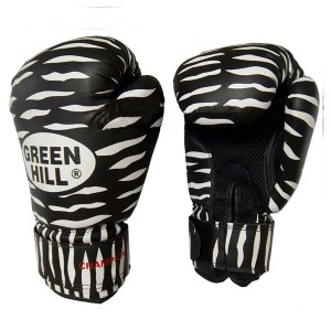 Фото: Перчатки боксерские Green Hill Zebra BGC-2041 кожзаменитель