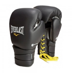 Фото: Перчатки боксерские Everlast Protex 3 161401LXLU на шнуровке кожа