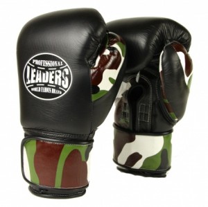 Фото: Перчатки боксерские Leaders Custom LS4SC BK/CAMO кожа