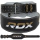 Фото 3: Пояс для тяжелой атлетики RDX Leather WBS-4RB кожа